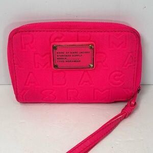 Marc By Marc Jacobs Standard Supply Hot Pink Wallet Card Holder 6x4” Barbiecore